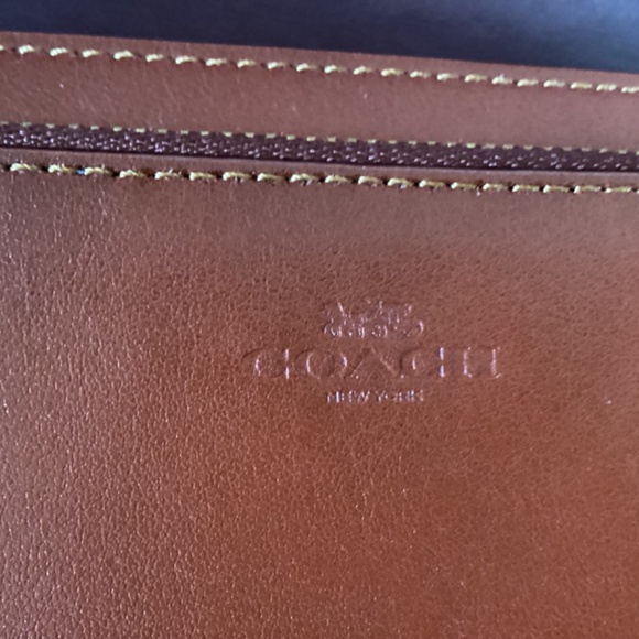 Authentic Hayden Foldover Crossbody Clutch In Coach Monogram Signature Canvas - Picture 9 of 11